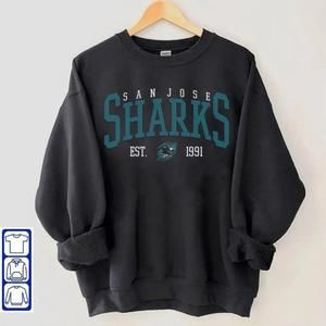 San Jose Sharks 1991 Sweatshirt, Sharks Hockey Sweatshirt